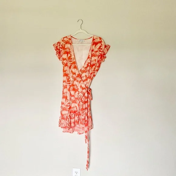 Maison Labiche Paris | Silk Palm Leaf Print Wrap Dress - Picture 2 of 7
